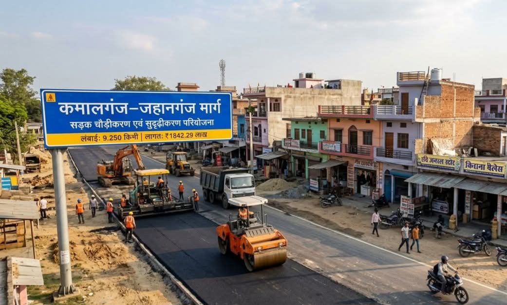 फर्रुखाबाद:कमालगंज-जहानगंज मार्ग का होगा चौड़ीकरण, 18.42 करोड़ की लागत से बदलेगी क्षेत्र की तस्वीर
