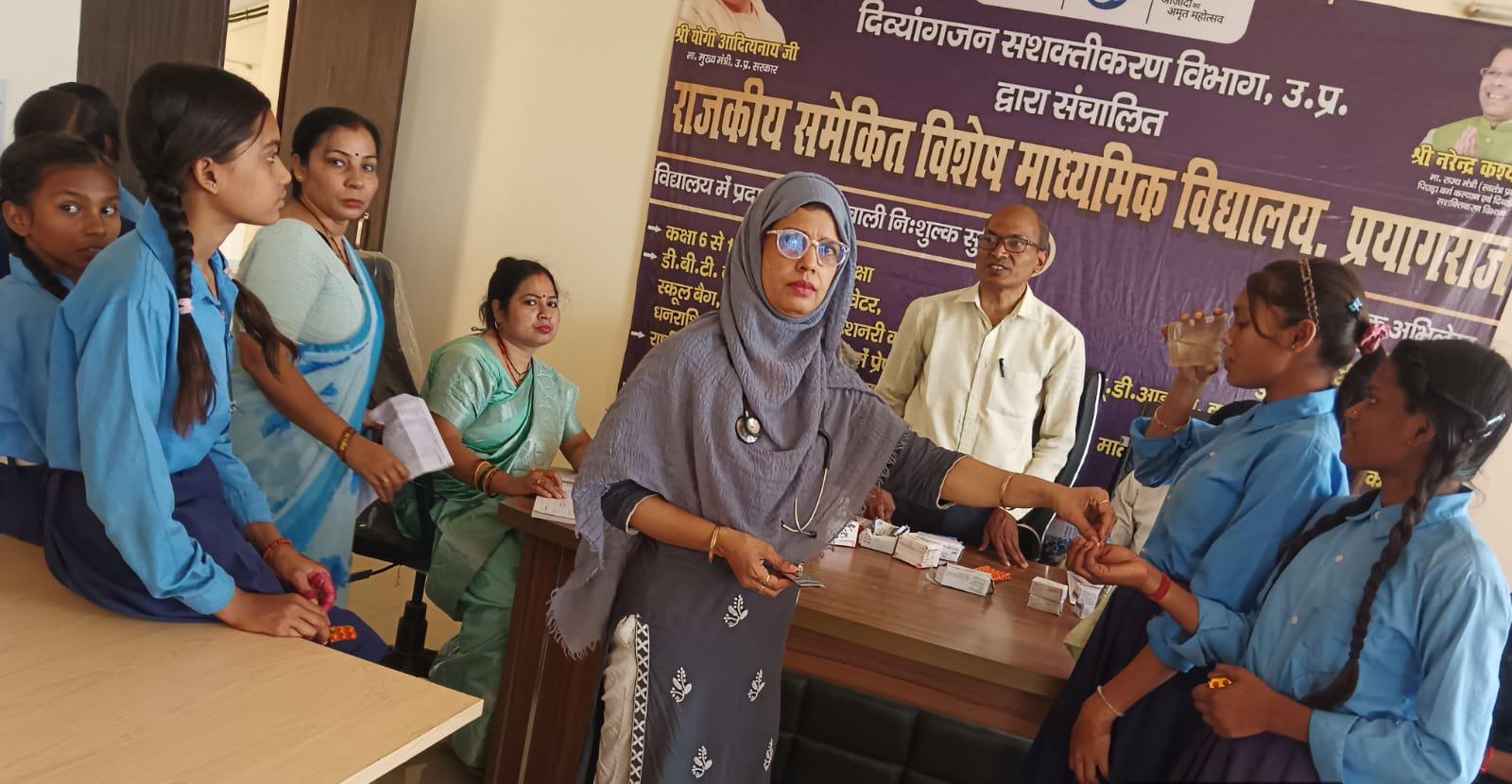 प्रयागराज: दिव्यांग छात्रों का हुआ मेडिकल परीक्षण