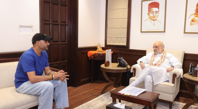 हरभजन सिंह ने गृह मंत्री अमित शाह से की मुलाकात