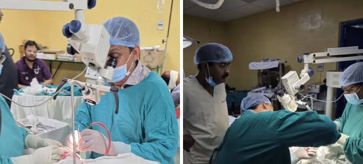 लखीमपुर खीरी : ऑपरेटिंग माइक्रोस्कोप एवं माइक्रोड्रिल आधारित कान की सर्जरी की हुई शुरुआत