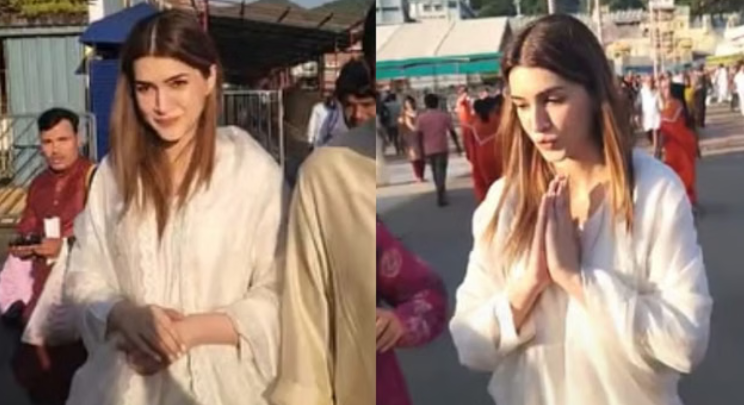 'कॉकटेल 2' की रिलीज से पहले तिरुमाला मंदिर पहुंचीं कृति सेनन