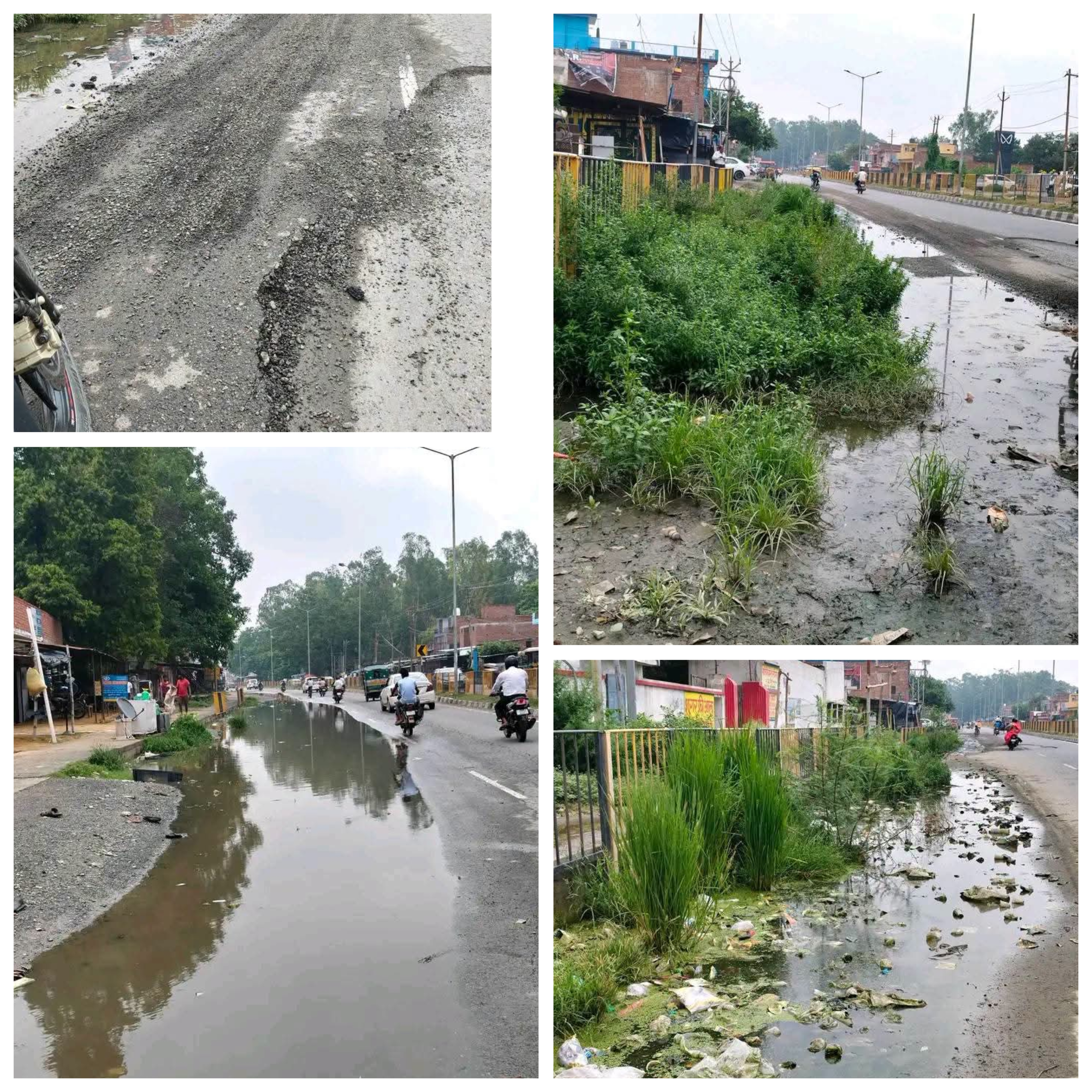 फर्रुखाबाद: इटावा बरेली हाइबे 730c पर भरा पानी और टूटी सड़क से बसूला जायगा टोल
