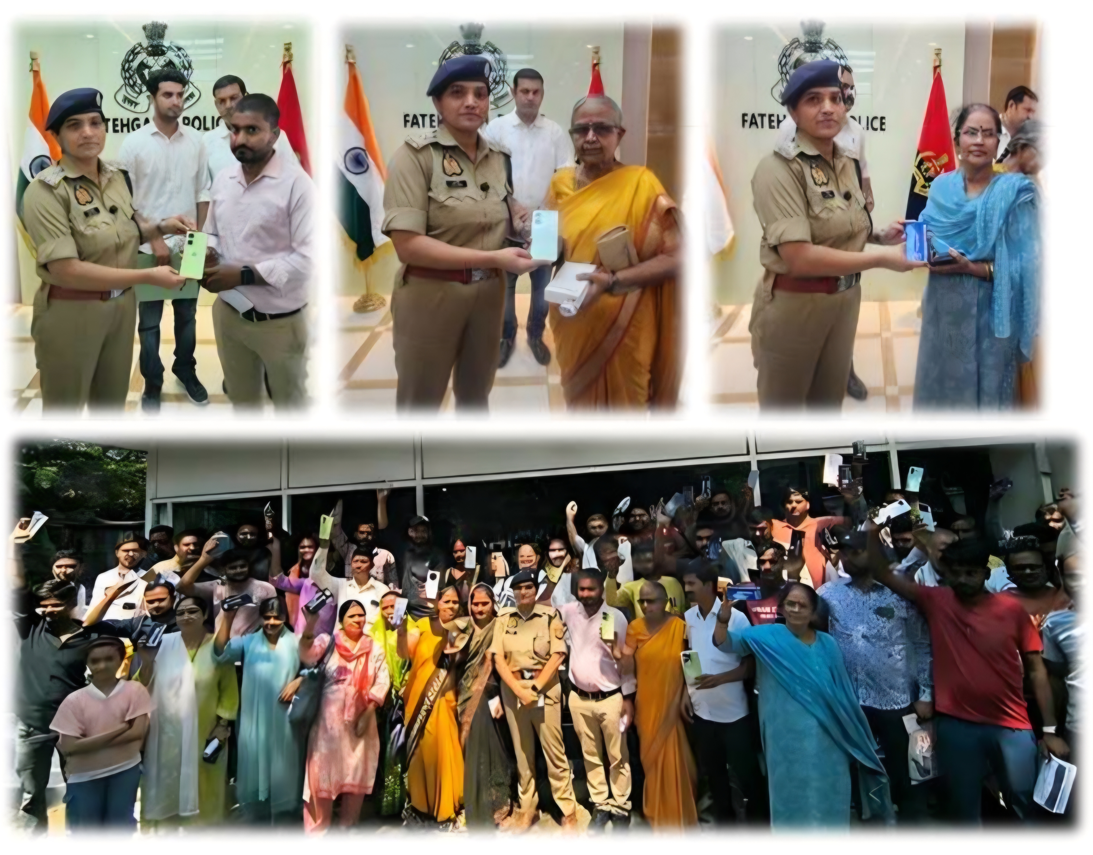 फर्रुखाबाद फतेहगढ़ पुलिस की बड़ी कार्रवाई: सर्विलांस सेल ने बरामद किए 35 लाख कीमत के 151 गुमशुदा मोबाइल, एसपी आरती सिंह ने स्वामियों को सौंपे