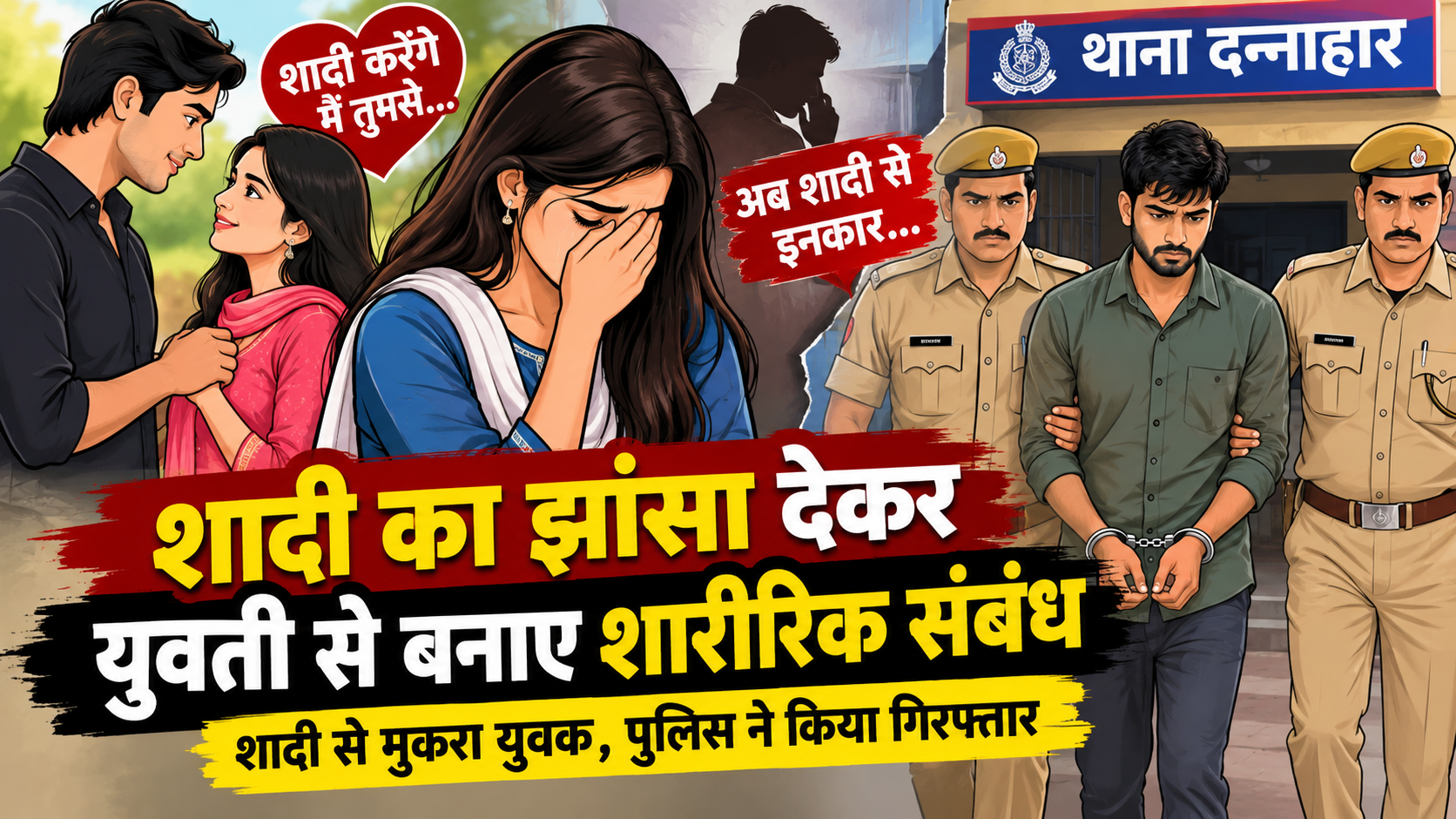 मैनपुरी : शादी का झांसा देकर युवती से बनाए शारीरिक संबंध