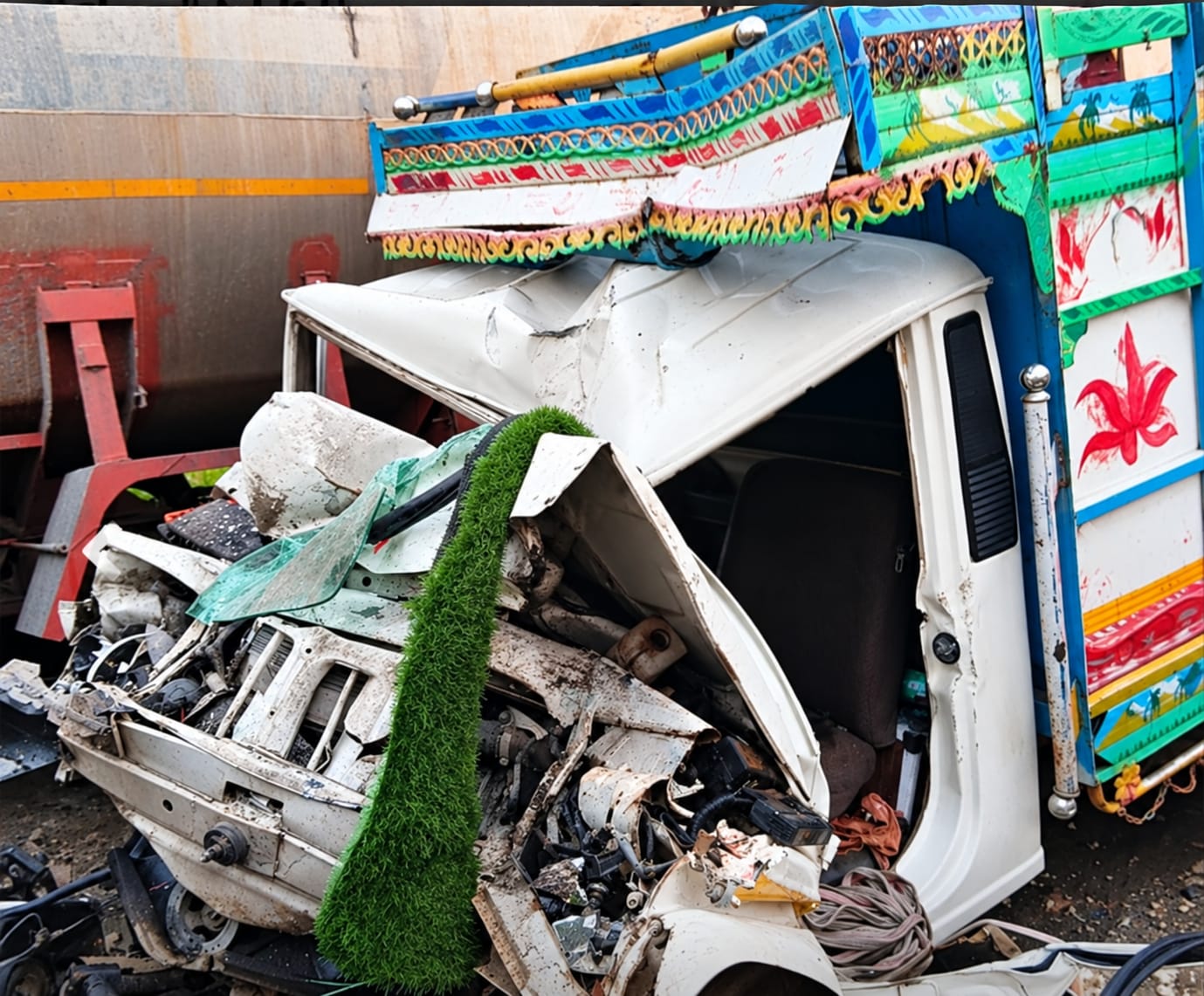 फर्रुखाबाद में पिकअप-डंपर की भीषण भिड़ंत, चार वर्षीय बच्ची समेत दो की मौत, कई घायल