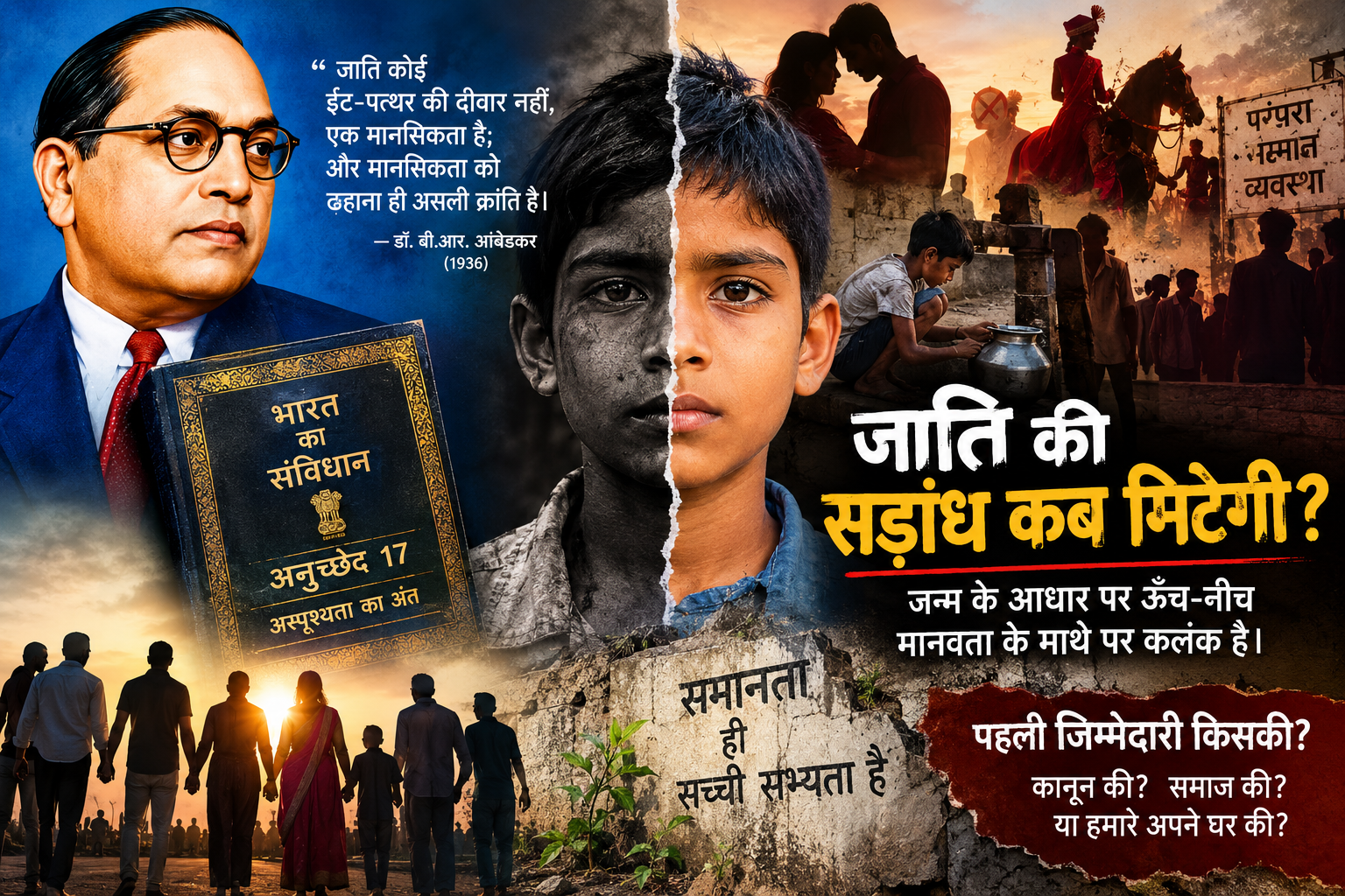 जाति की सड़ांध कब मिटेगी? जन्म के आधार पर ऊँच-नीच मानवता के माथे पर कलंक