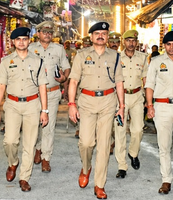 कासगंज :-नवरात्रि और त्योहारों को लेकर पुलिस अलर्ट, एसपी ने किया पैदल गश्त