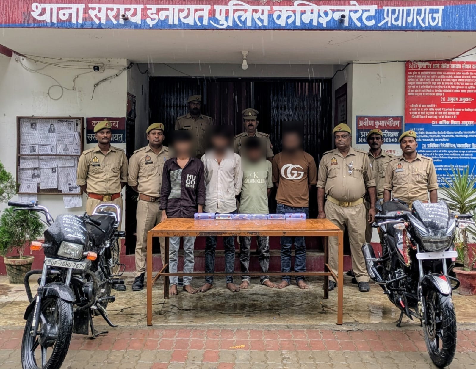 प्रयागराज : थाना सरायइनायत पुलिस टीम द्वारा 04 वांछित अभियक्त गिरफ्तार,