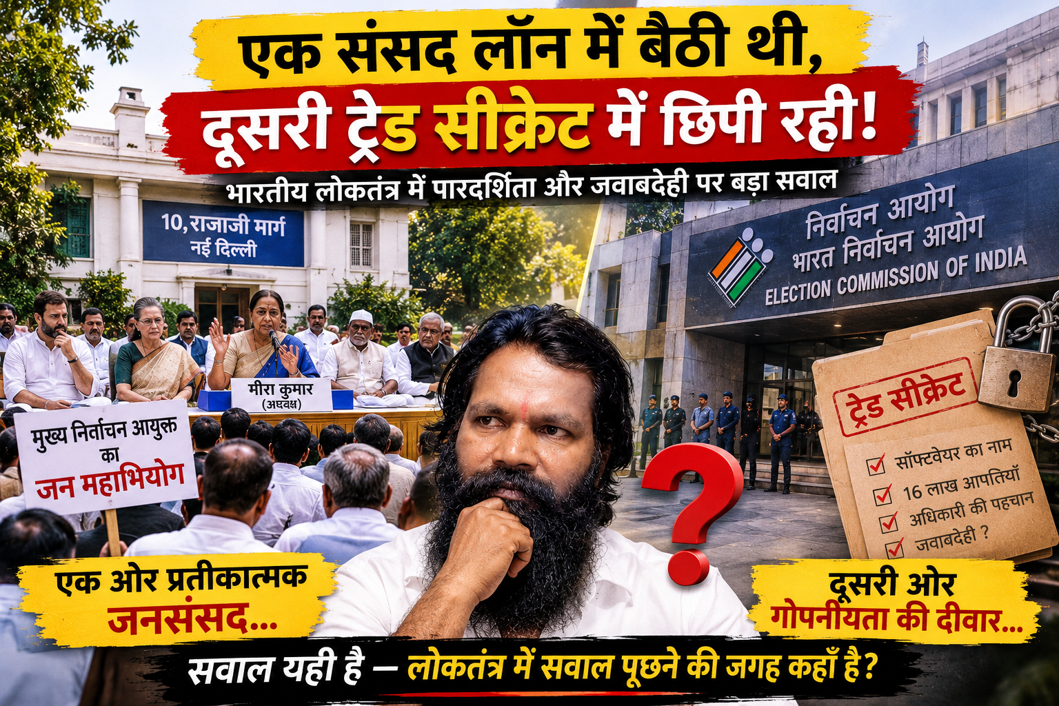 एक संसद लॉन में बैठी थी, दूसरी ट्रेड सीक्रेट में छिपी रही!